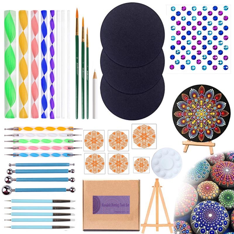 Picture of Cross-border Amazon Mandala Drill Tool 40-piece Set Painting Handmade Art Supplies Art Sketchpad Sticker