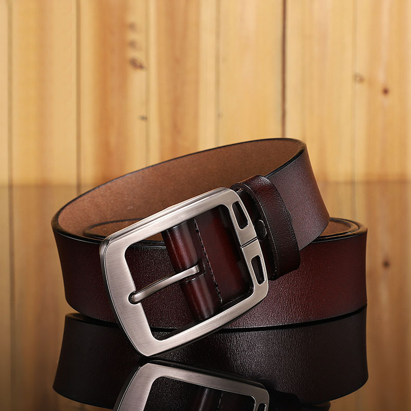 Picture of New belt leather men's belt real cowhide belt casual Joker men's pin buckle belt manufacturers wholesale