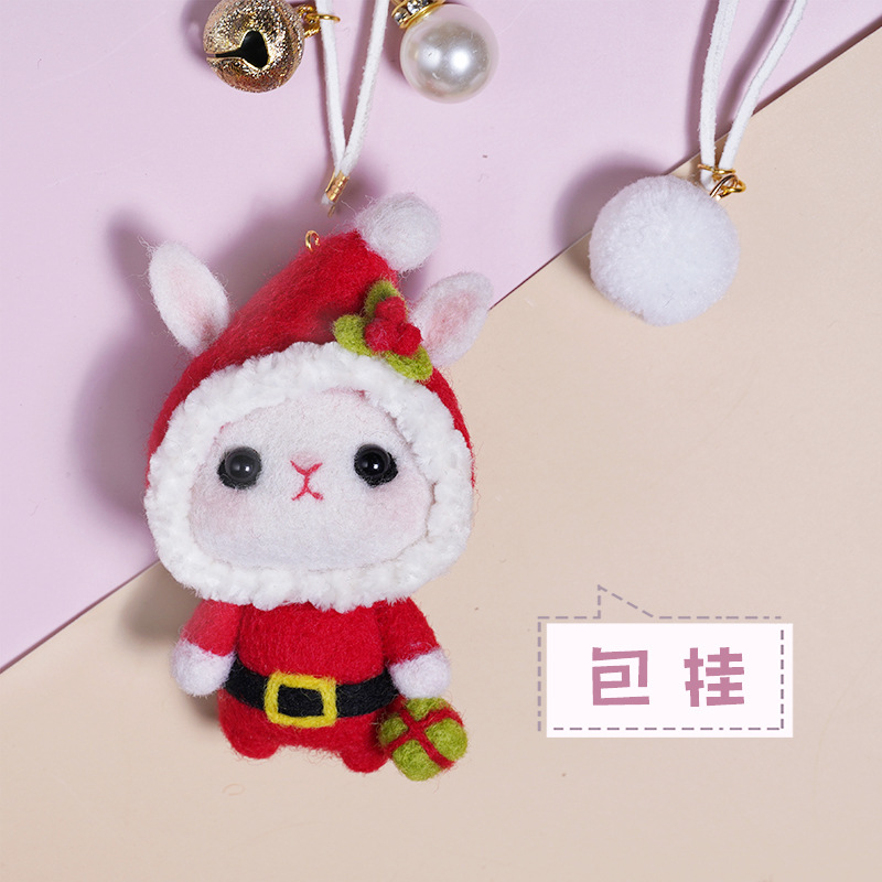 Picture of Little White Rabbit adult handmade diy creative gift hands-on sewing homemade material package wool felt pokes