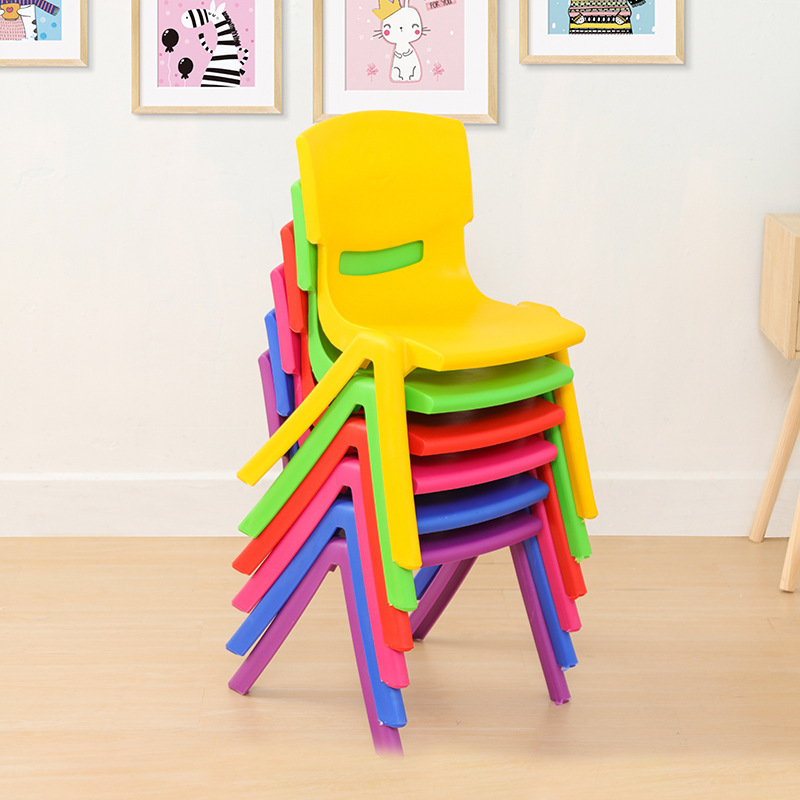 Picture of Thickened children's plastic chair kindergarten chair baby back chair toddler small chair stool