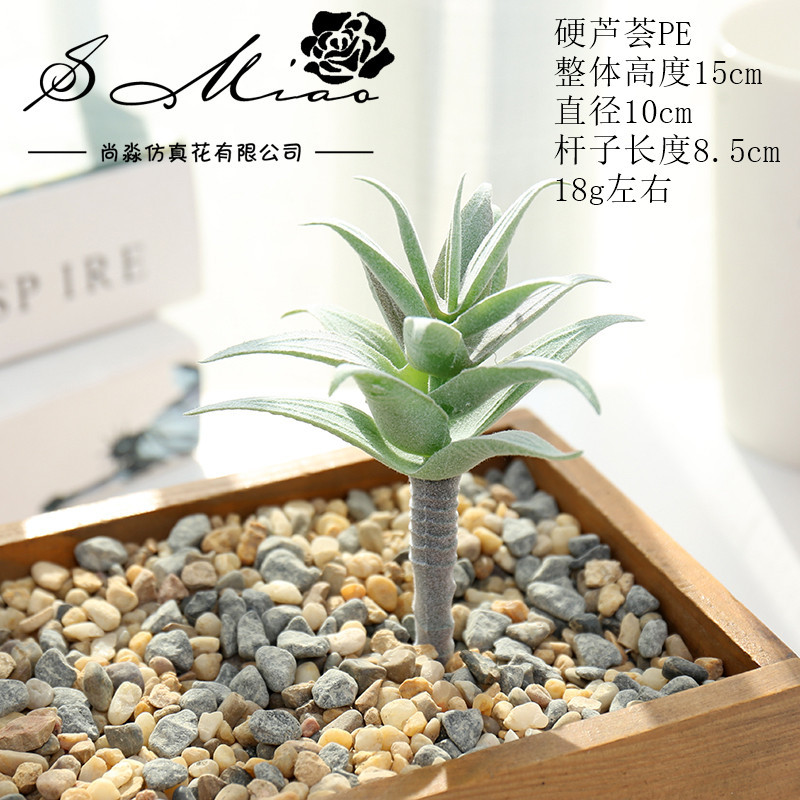 Picture of 003 Flocked Green Succulent Flower Head Creative DIY Supplies Bonsai Accessories Artificial Flower Jinhua Factory Direct Supply