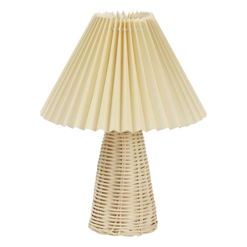Nordic Pleated Ins Night Light Pleated Table Lamp Decoration Retro Vintage Bedroom Bedside Lamp High-Level Atmosphere