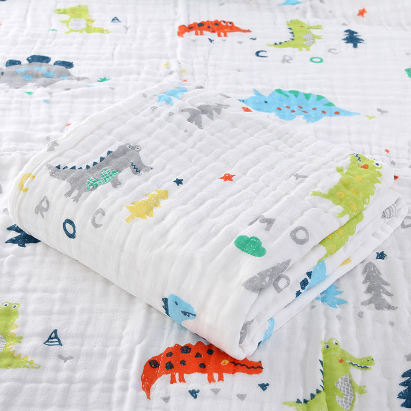 Picture of Baby Bath Towel Pure Cotton Wholesale Pure Cotton Four-Layer Gauze Newborn Wrap Summer Newborn Baby Supplies Children's Blanket