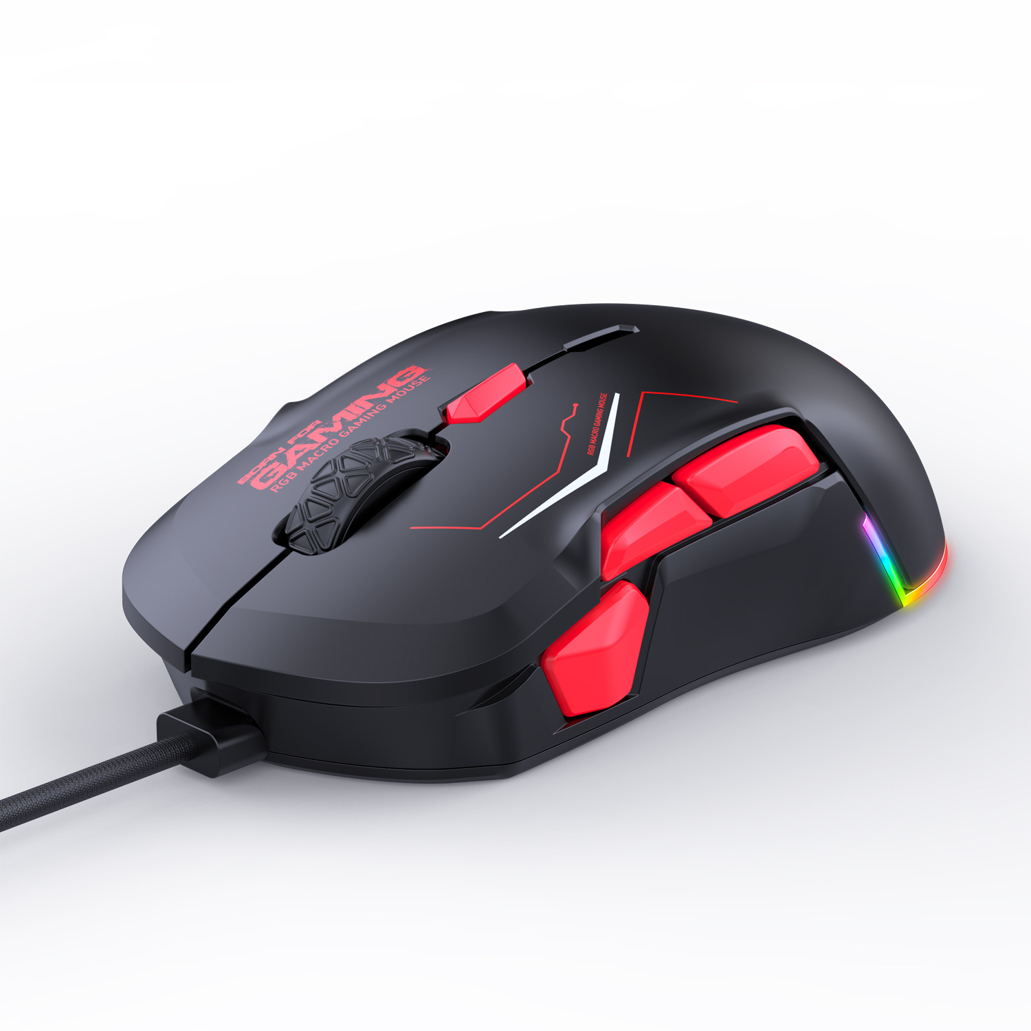 Picture of 12800Dpi Symmetrical 10 Keys on the Left and Right Hand Rgb Macro Definition Gaming Wired Mouse Starting from One Piece