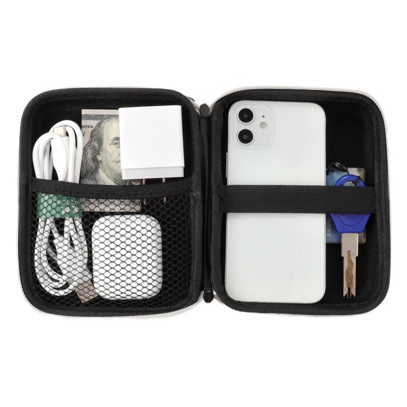 Mobile hard disk hard shell bag earphone data cable power charging treasure digital accessories storage box U disk portable WIFI