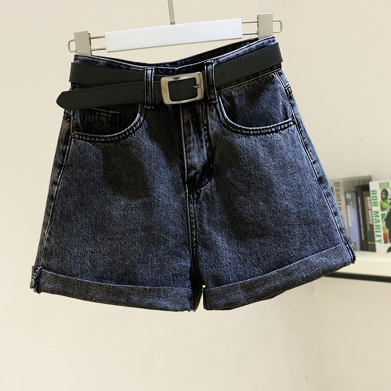 Picture of Women's Denim shorts summer new 2020 fashion versatile slimming Korean style wide leg curling A- line hot pants ins fashion