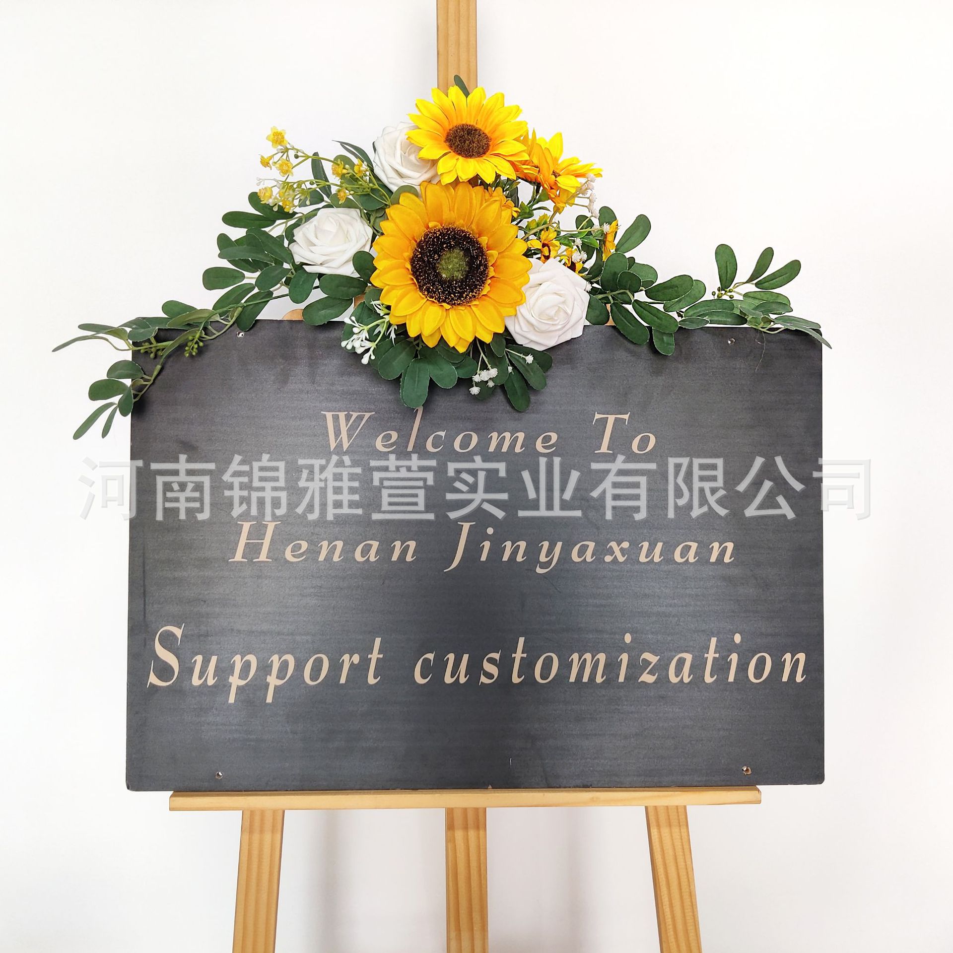Picture of Cross-border Amazon artificial arch simulation flower wedding tag flower welcome flower row background decoration manufacturers supply