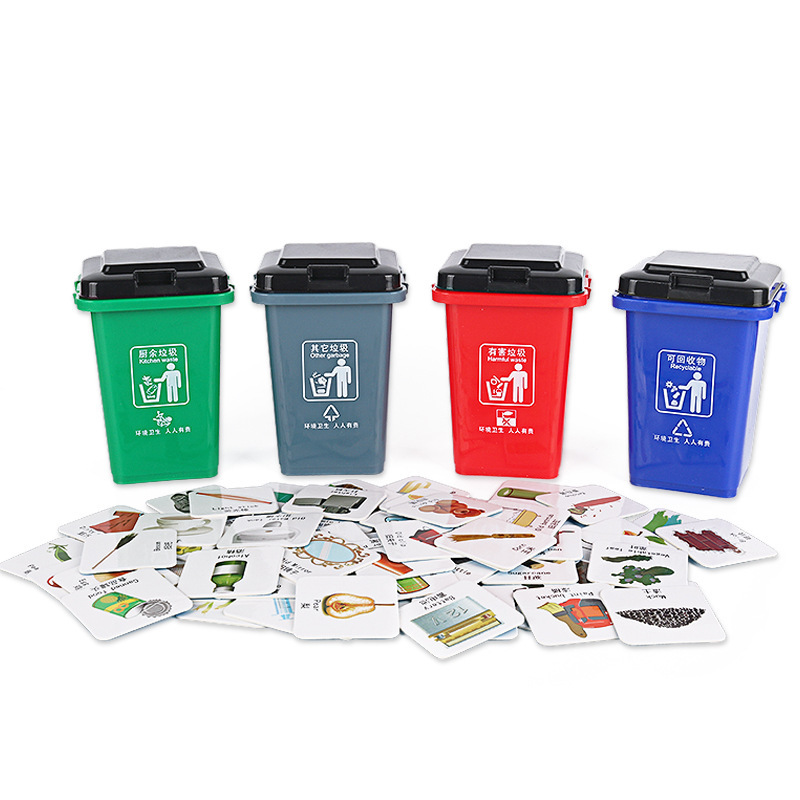 Picture of New version of garbage classification early education kindergarten teaching aids creative parent-child game trash can toys children's educational cognition