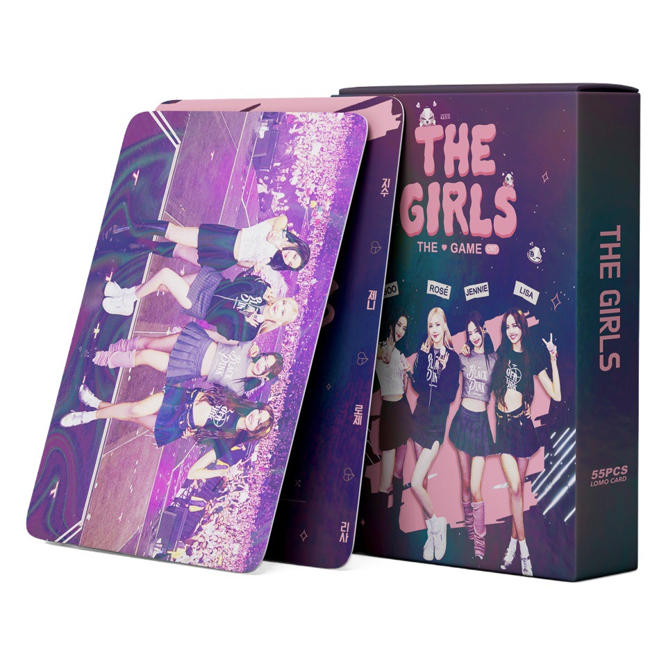 Integrated link laser flash small card 55 SKZ card pink ink BP support self-made card ive Meitu card
