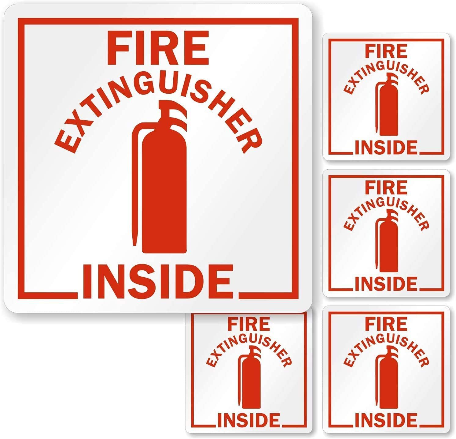 Fire extinguisher internal label | 2.75 "x 2.75" engineering grade reflective label sticker