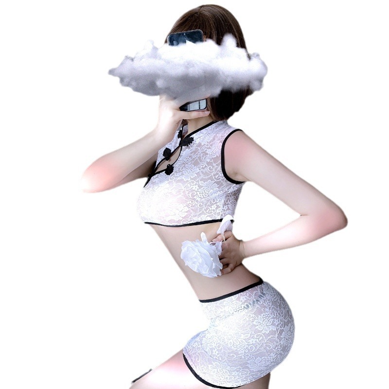 Picture of Night Funny Sexy Underwear Sexy Split Classical Cheongsam Short Skirt Hip Sexy Underwear Perspective suit Extreme Temptation