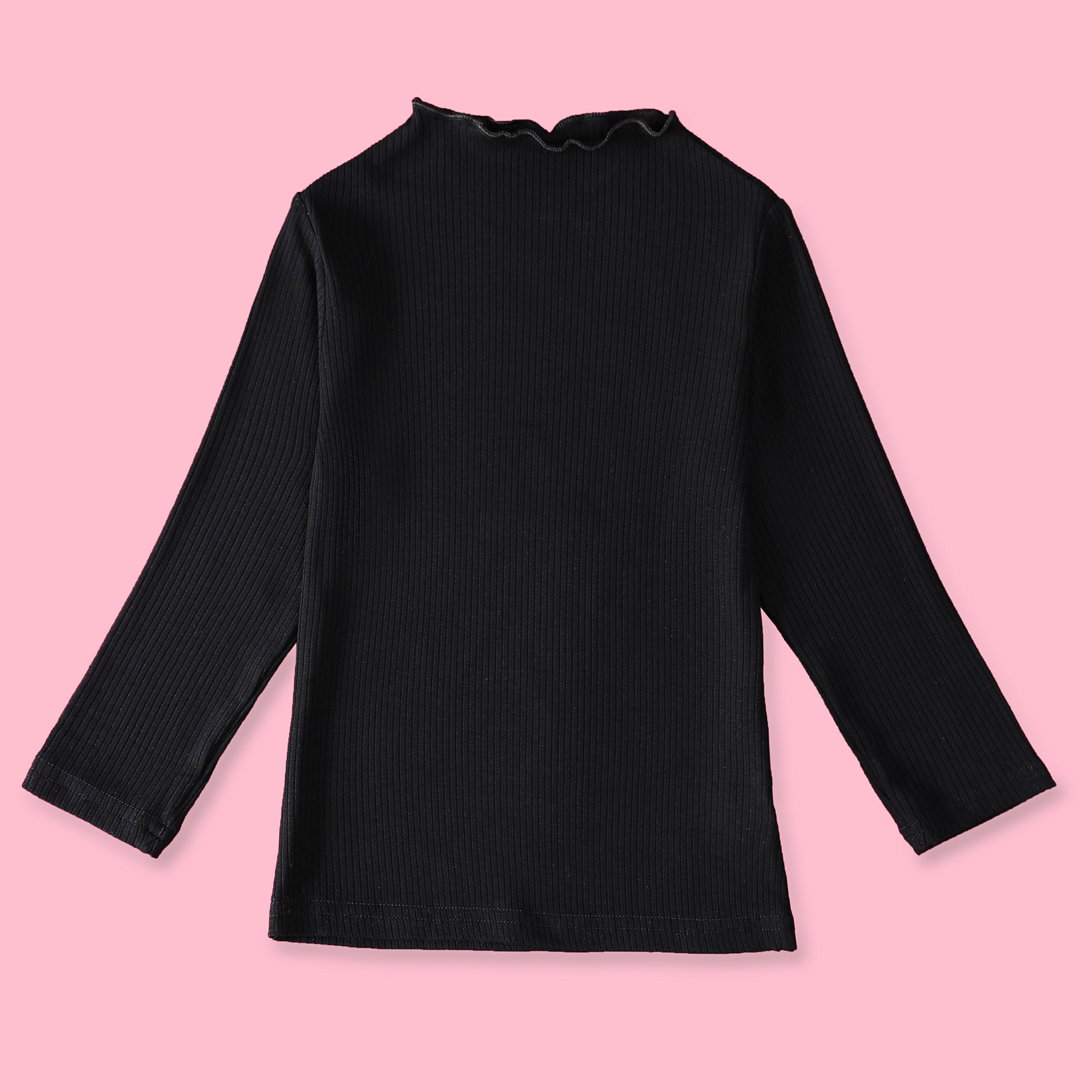 Picture of Girls' dress pleated children's clothing vintage polka dot printed children's skirt elastic bottoming long sleeve vest skirt two-piece suit