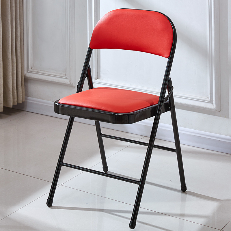 Picture of Manufacturer Wholesale Office Meeting Folding Chair Metal Chair Simple Household Back Chair Training Exhibition Chair Dormitory Chair