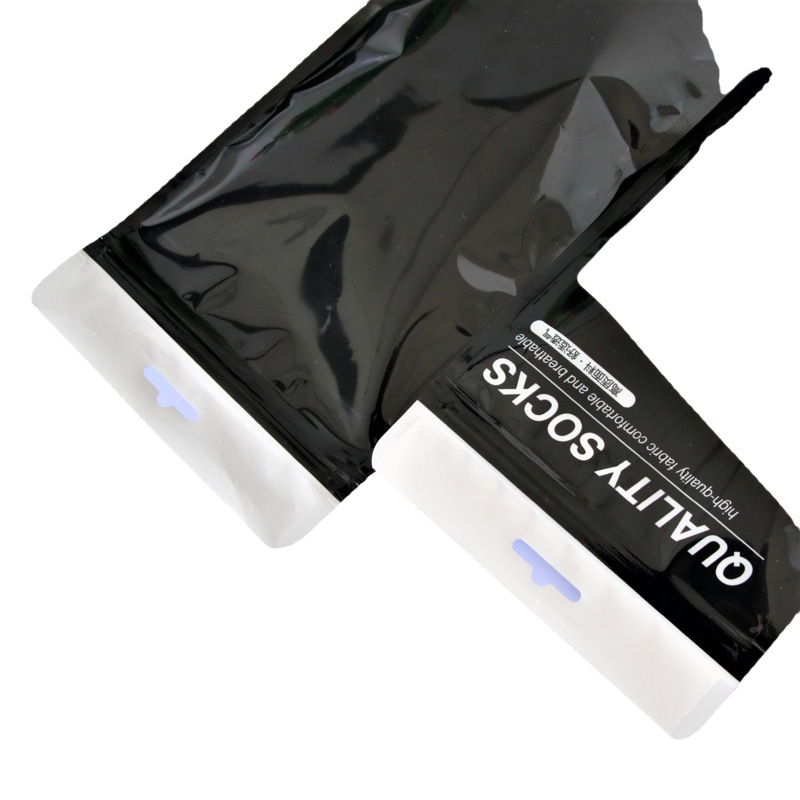 Spot Universal New Sock Packaging Bag Black Thickened Ziplock Bag Translucent Aluminum Foil Bag Manufacturer Wholesale