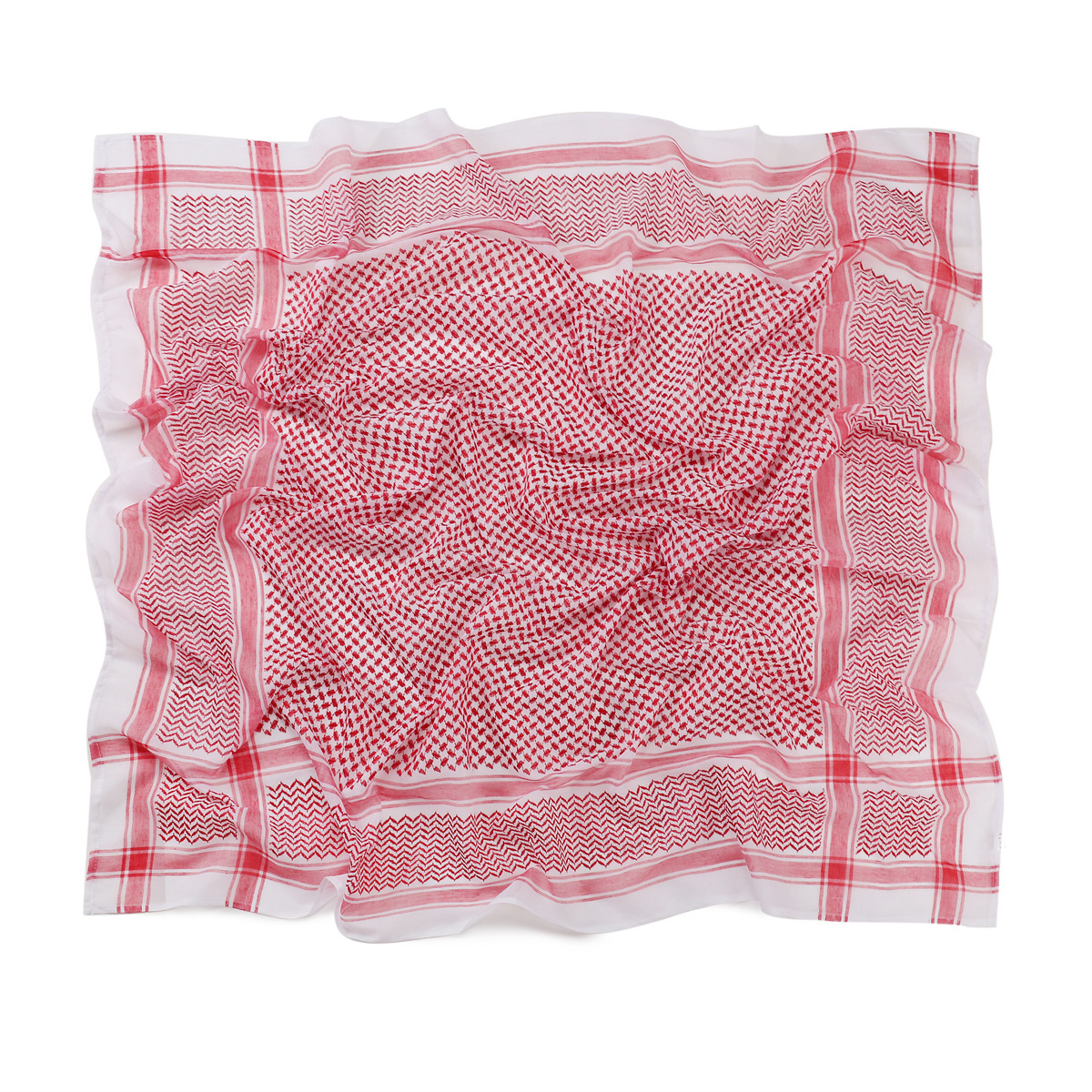 Cross-border Arab turban jacquard wave pattern large size men's square scarf Dubai Middle East desert turban wholesale