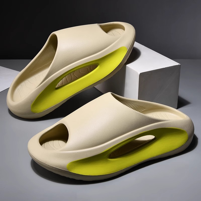 Sandals and slippers men's summer poop feeling EVA wear non-slip wear-resistant thick bottom height men's beach sandals women wholesale