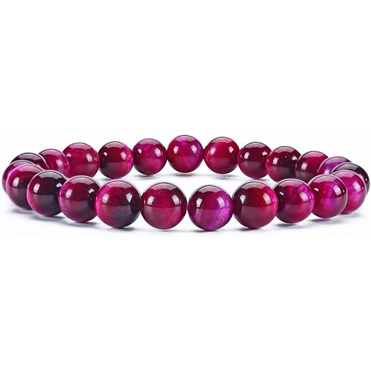Picture of Zhou Lianfa 32 Color Amazon Crystal Agate Tiger Eye Bracelet Fashion Simple Single Circle Round Bead Cross-border Bracelet Batch