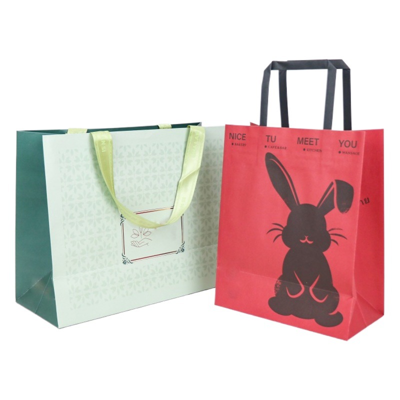 Clothing store portable paper bag enterprise advertising student birthday gift milk tea ins paper bag can be customized logo gift bag