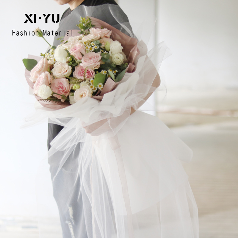 New Fairy Mantle Crystal Yarn Snow Yarn Flowers Packaging Material Wedding Flower Bags Big Black Yarn Wholesale Factory