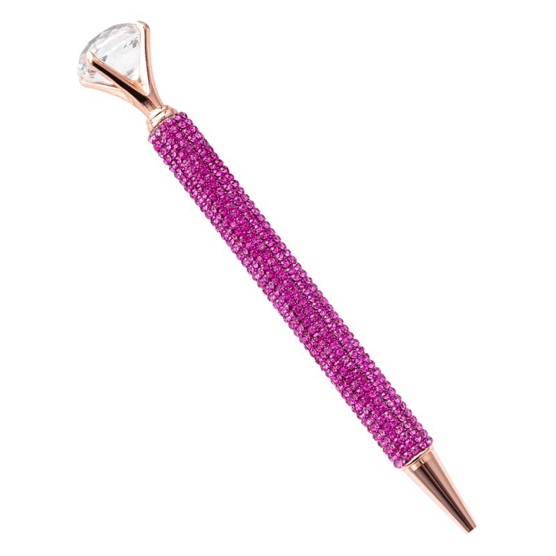 Bag Diamond Large Diamond Ballpoint Pen Girl Student Stationery Rotating Metal Pen Crystal Diamond Pen Advertising Gift Pen