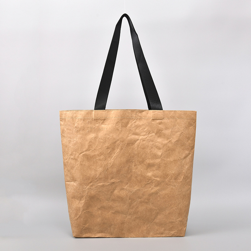 Large Cowhide Tyvek DuPont Paper Tote Custom Logo Washable Tear DuPont Paper Shopping Bag
