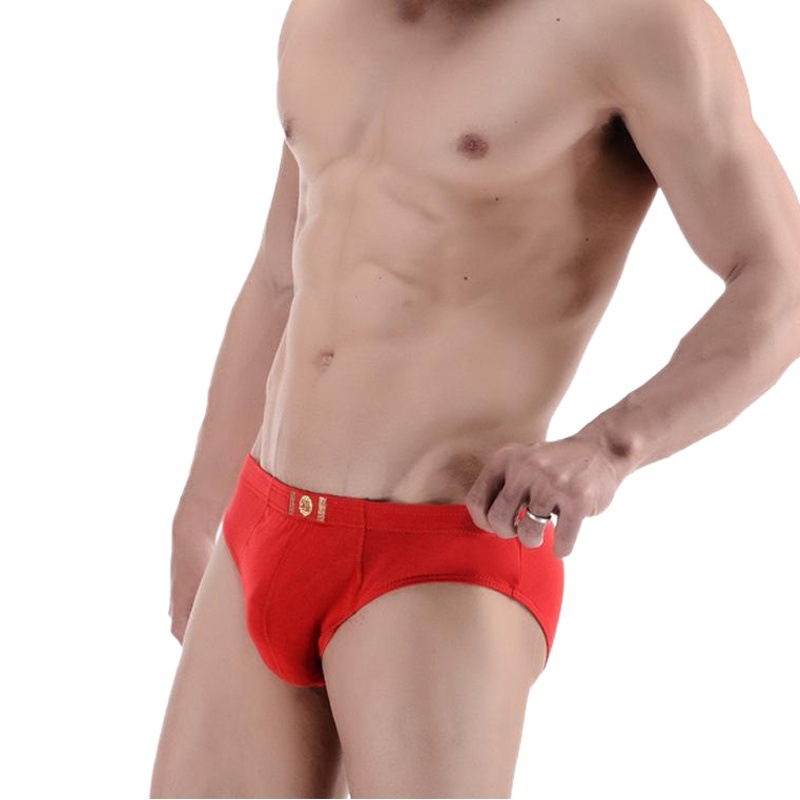 Factory wholesale middle-aged cotton underwear men's underwear breathable briefs large size fat guy waist underwear head
