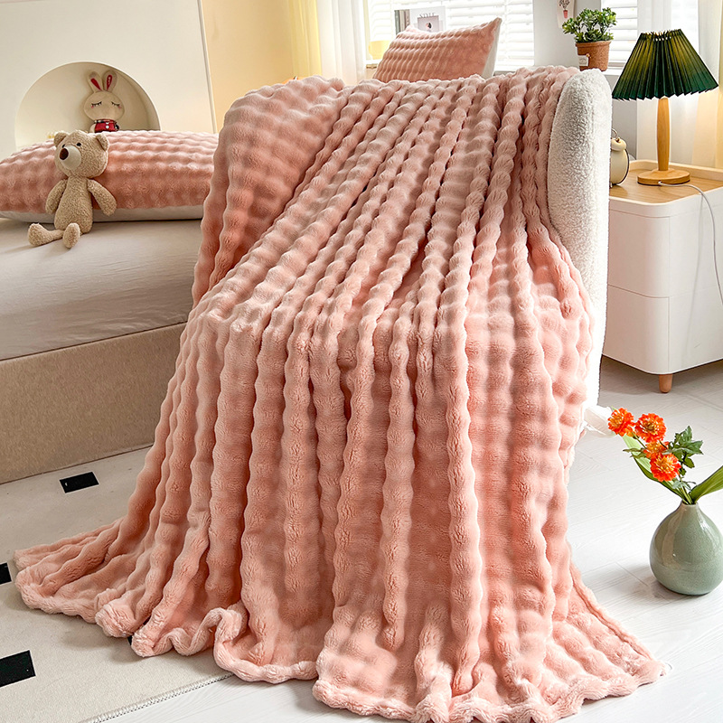 Picture of Ins Style Blanket Class A New Style Curled Bubble Velvet Casual Nap Blanket Thickened Blanket Sofa Cover Blanket Universal for All Seasons