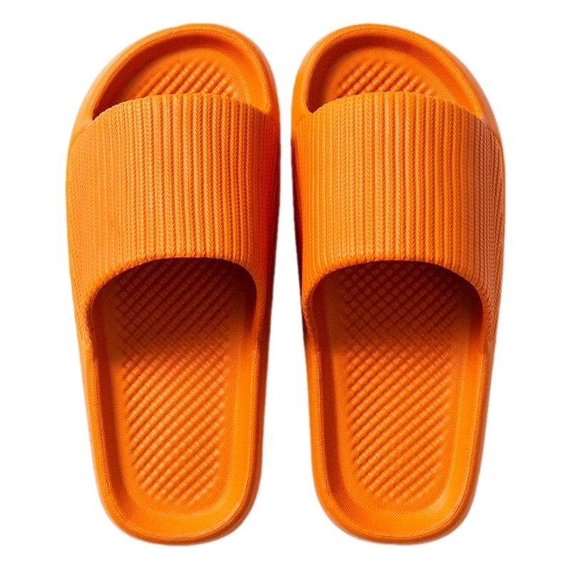 Non-Slip Quick-Drying Couple Slippers for Outer Wear Men's Summer Stomping Feeling Internet Celebrant Shoes Home Thick-Sole Bathroom Slippers for Women