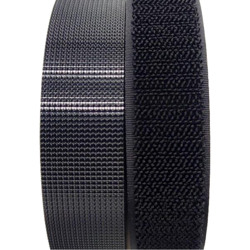Factory in stock non-scratch full nylon velcro wool data cable tie black and white shot hook velcro strap