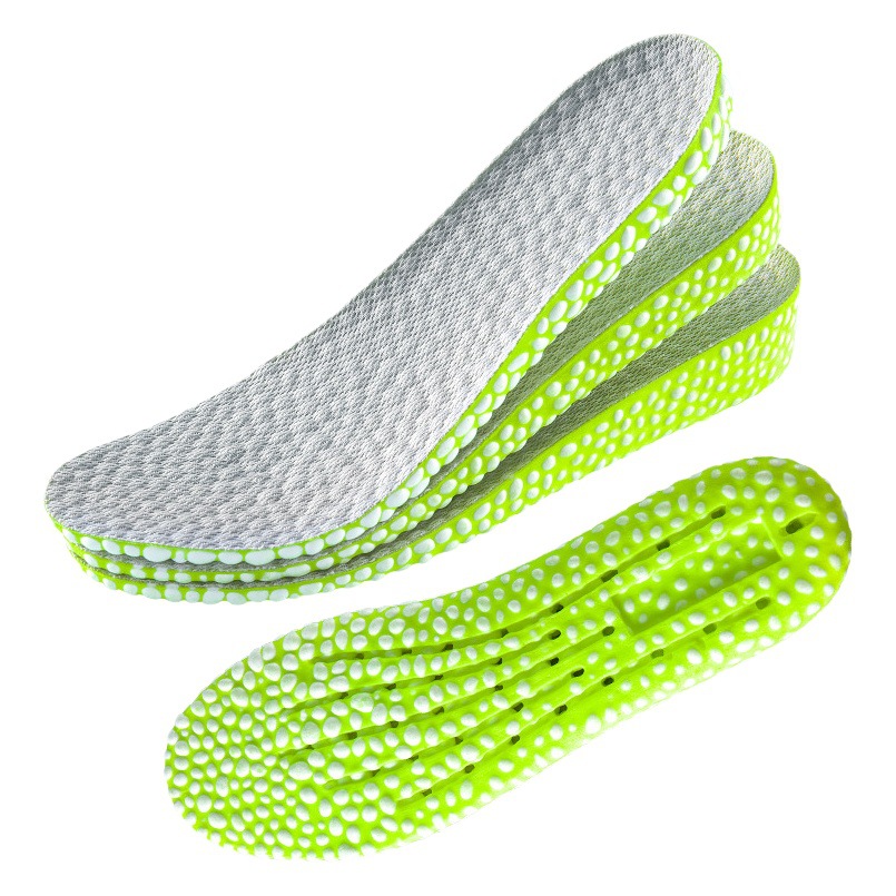 Popcorn insole men PU sports insole high elastic shock absorption summer sweat absorbent breathable Martin boots insole wholesale