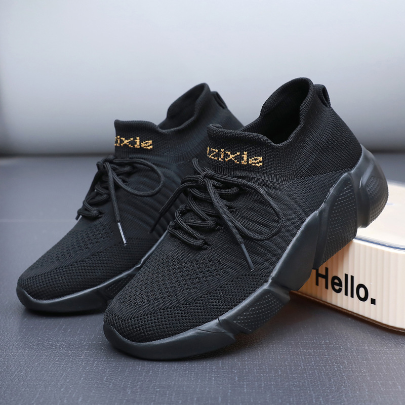 Picture of Cross-border sneaker shoes for men and women spring and autumn breathable fly woven elastic socks shoes knitted soft bottom socks running shoes