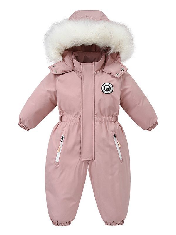 Picture of Cross-border baby jumpsuit baby clothes autumn and winter skiing European and American children's clothes out of cotton-padded jacket thick warm