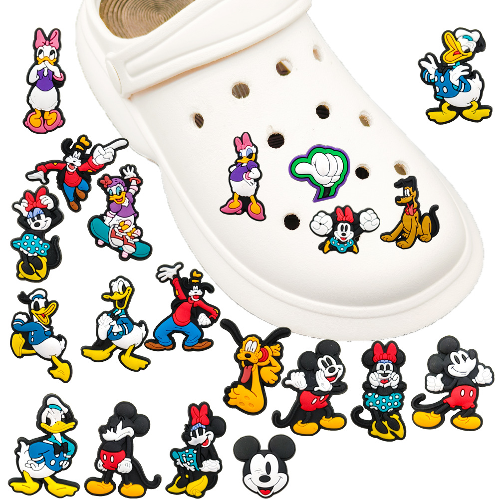 20 suit Cartoon Mickey Minnie Cave Shoes Shoes Flower Shoe Buckle Personality DIY Shoe Accessories Shopee Amazon