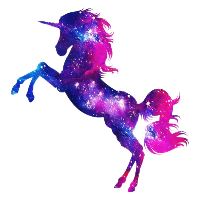 Kunshang cross-border new starry sky bright colorful unicorn wall stickers children's room bedroom decoration KSD8848