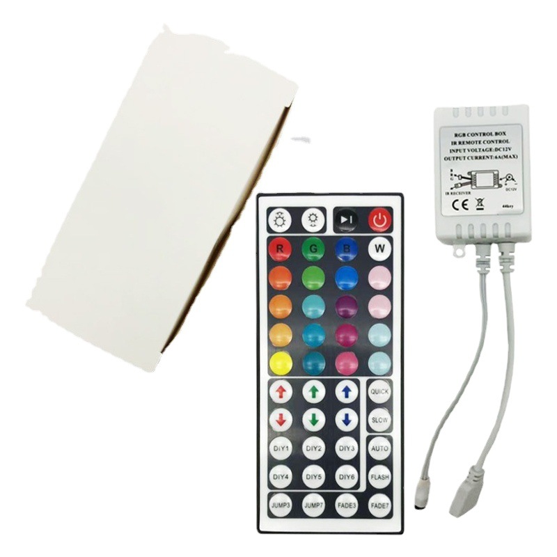 Factory Haoxin 44 Key Colorful Infrared Controller IR Small White Box Single Panel Module led Strip Controller