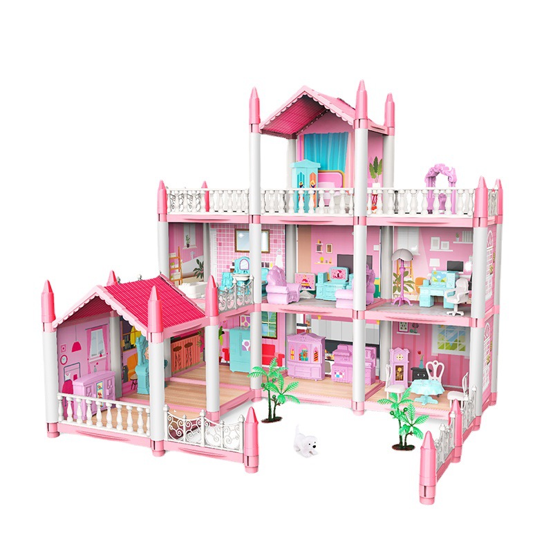 Picture of Cross-Border Assembled DIY House Castle Princess House Model Toy House Educational Doll House Girl Play House Set