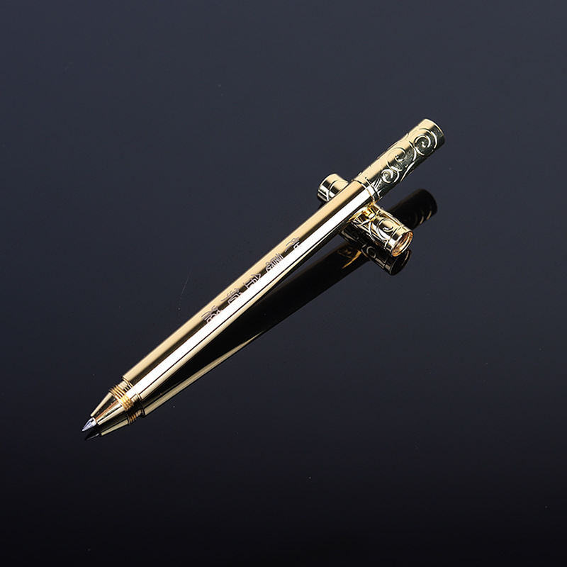 Picture of Creative gold cudgel brass neutral pen gift business advertising sign pen paint magnetic student stationery pen