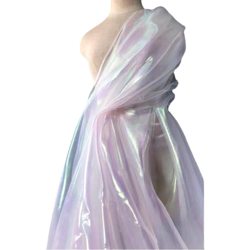 Magic Mermaid Yarn Flat Colorful Organza Bright Silk Yarn Stage Fashion Costume Wedding Arrangement Yarn Packaging