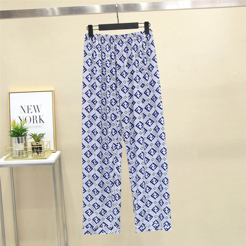 Picture of Pajama Pants Men's Summer Cotton Silk Thin Large Size Middle-Aged and Elderly Home Trousers Artificial Cotton Manufacturer Home Air-Conditioned Pants