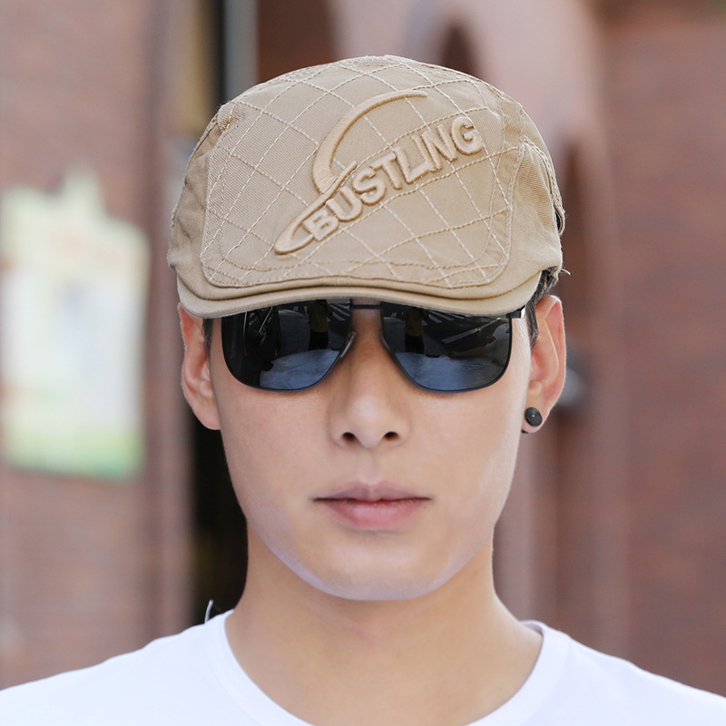 New Outdoor Beret Casual All-match Men's Cap Korean Vintage Sunshade Hat British Forward Cap Trendy