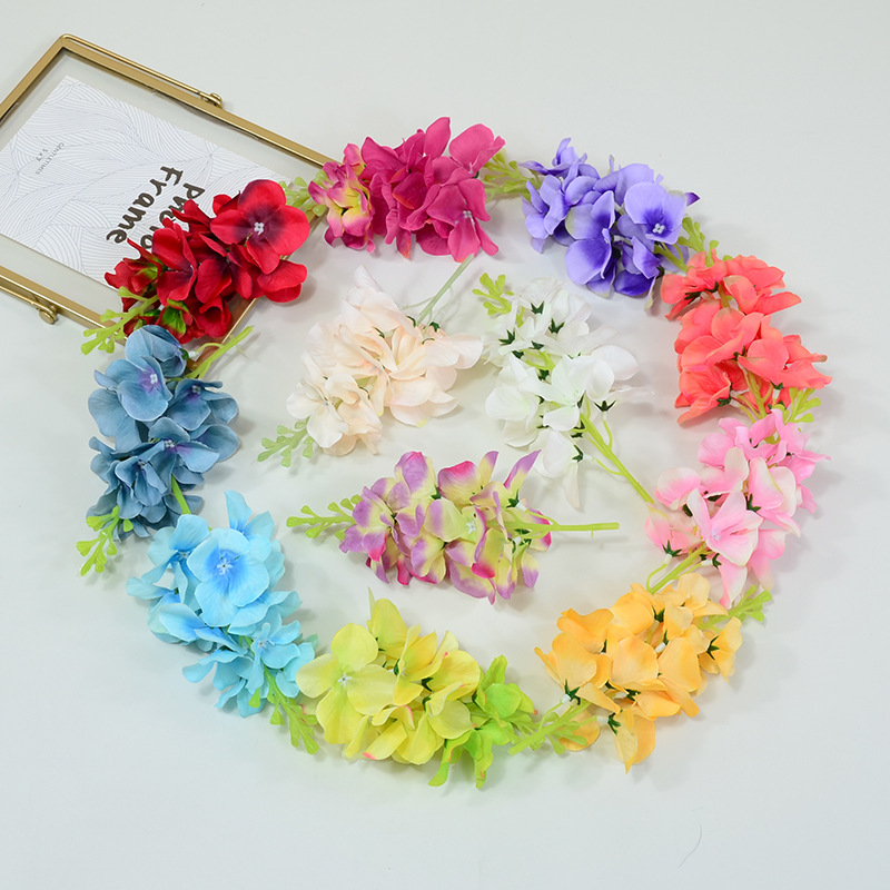 Picture of Simulated Flower Hyacinth Flower String Artificial Flower Restaurant Bar Decoration Shooting Props Scene Layout Violet Flowers