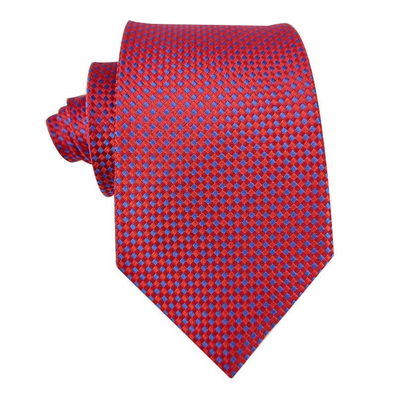 Picture of 25 New 8cm Polyester Jacquard Stripesd Tie 7cm Men's and Women's Business Formal Wear Casual High-End Red Black Blue