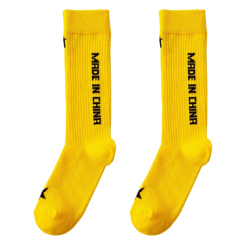 Women's Calf Socks Cotton Stacked Socks Autumn and Winter Japanese Style Stocking Street All-match Personalized ins Trendy High-rise Internet Popular Style