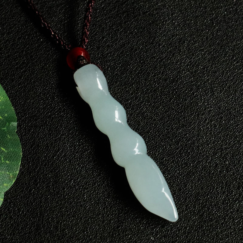 Picture of Burma A Jade Brush Pendant Jade Necklace Boys and Girls Students Teacher Gift Pen Cordless
