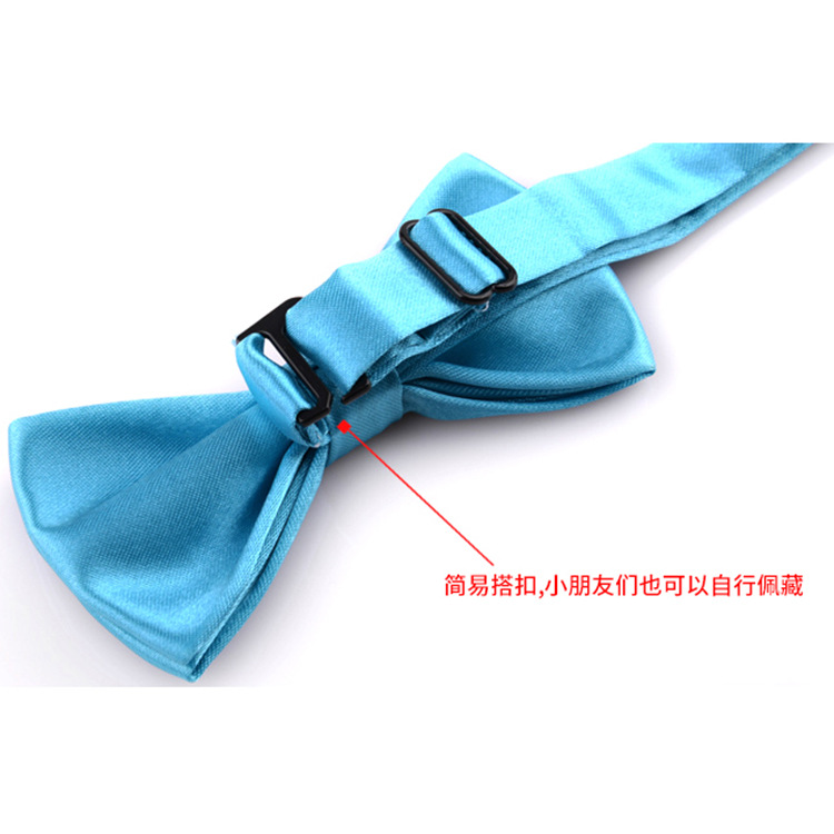 Picture of Korean Style Imitation Silk Bow Tie Men's and Children's Fashionable baby Solid Color Bow Tie Bow Tie Kindergarten Primary School Students Bow Tie