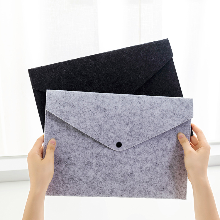 Picture of Felt File Bag A5 File Bag Large Capacity File Bag A4 Snap Briefcase Felt Bag Storage Advertising Customization