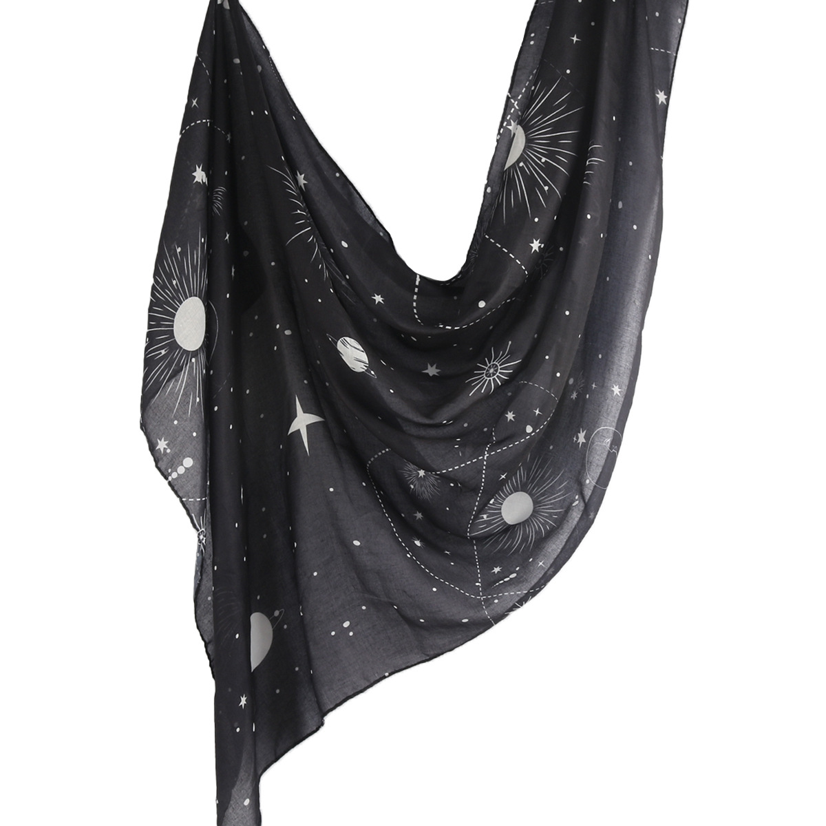 Picture of Best-Selling Watercolor Tie-Dye Cotton Scarf Arabian Satin Polyester Long Scarf Turkish Middle Eastern Scarf