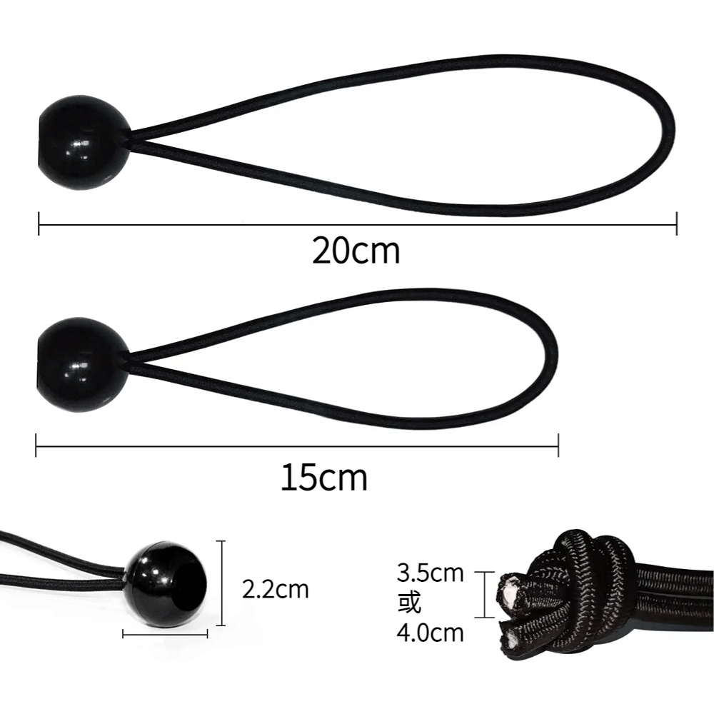 Picture of Outdoor tent canopy mountaineering bag camping fixed binding bundle plastic ball head round elastic bungee elastic rope