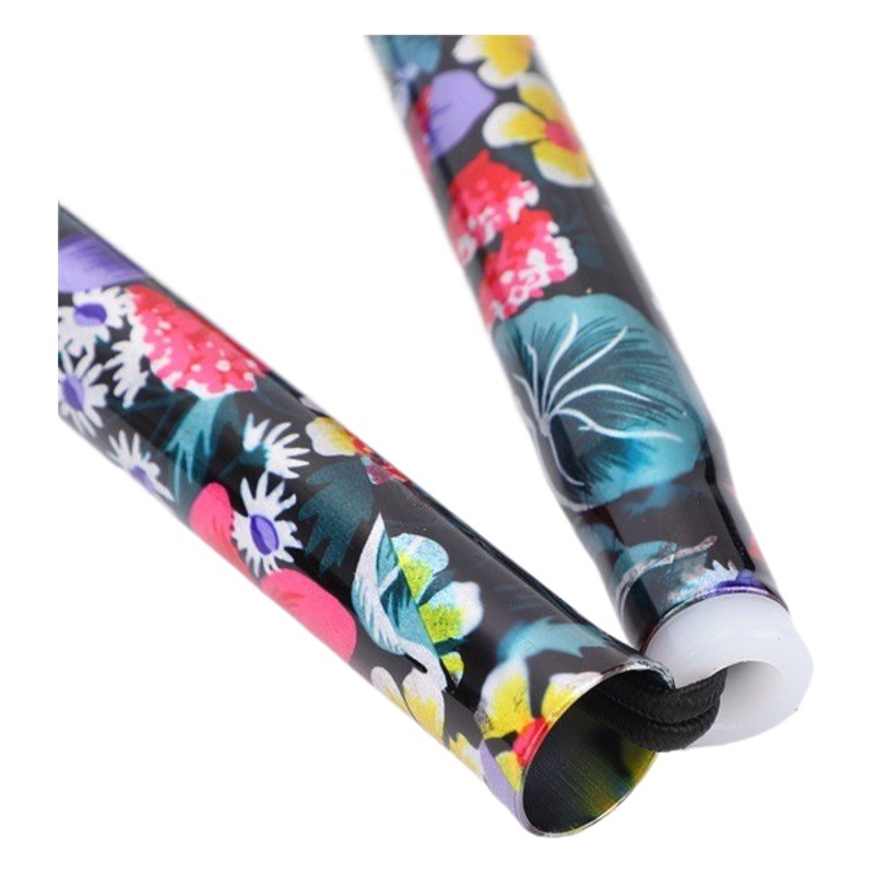 Cross-Border Hot Selling Five-Section Printed Thickened Folding Crutches for the Elderly with Lights Telescopic Aluminum Alloy Cane Wholesale