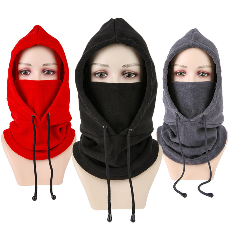 Outdoor fleece hat, mountain bike riding, windproof headgear, motorcycle face mask, scarf, motorcycle warm hat, cold protection